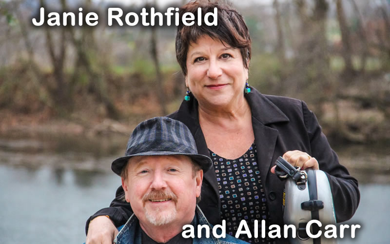 Award winning fiddler Janie Rothfield and husband Scottish singer and guitarist Allan Carr have been playing and recording their unique blend of Celtic and Appalachian music for over 40 years!