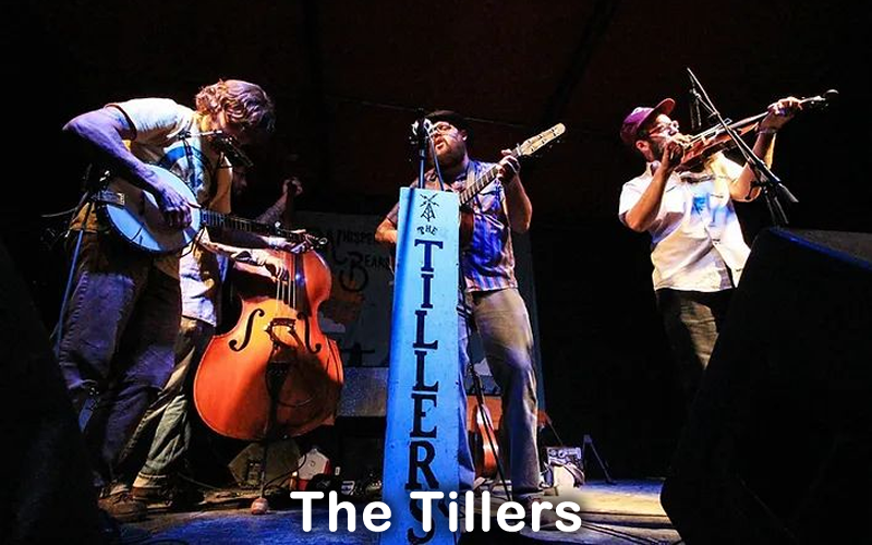 The Tillers have been thumping their own distinctive sound of string band style folk music for a decade, riding it all over the country and across the sea.